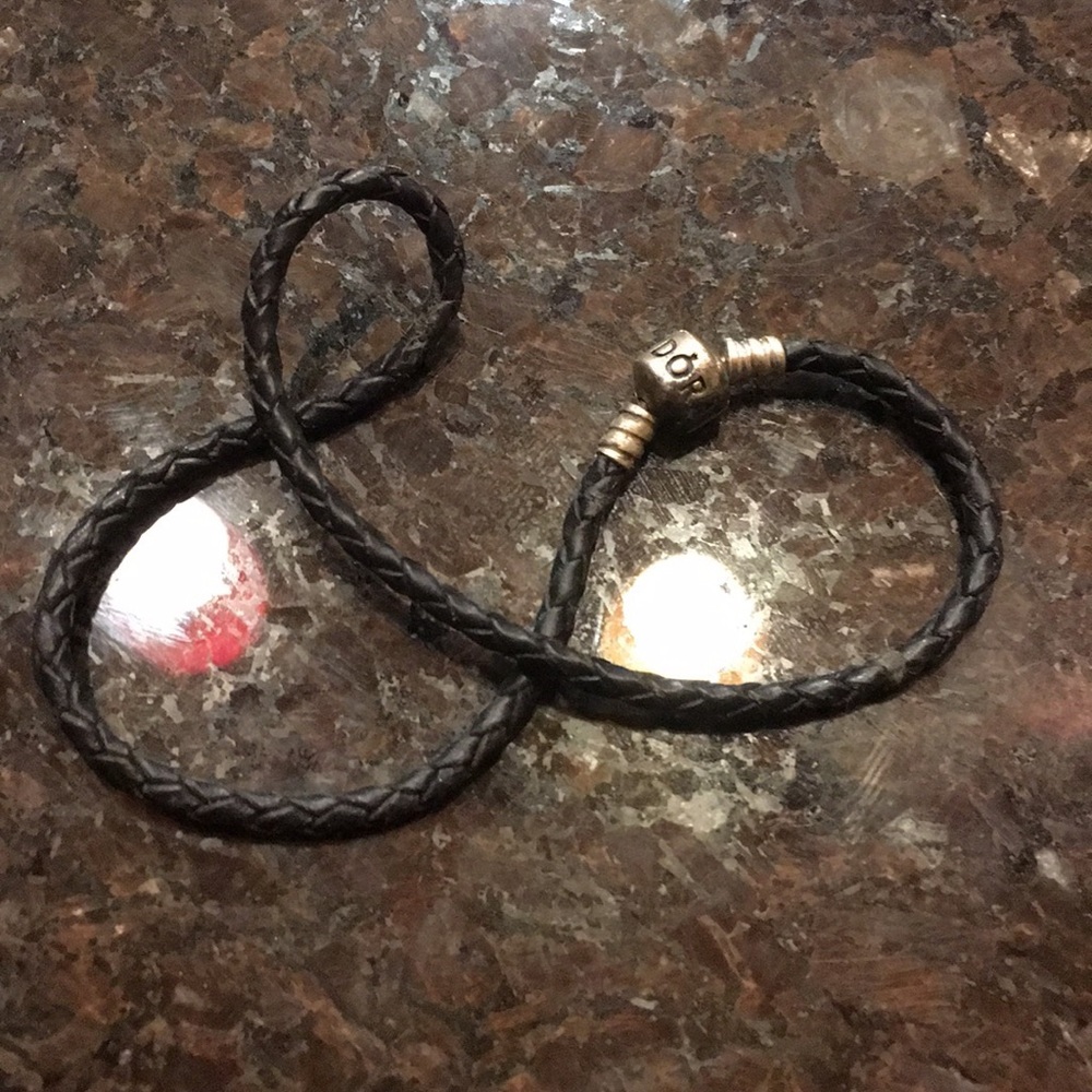 Pandora Black Braided Double-Leather Bracelet